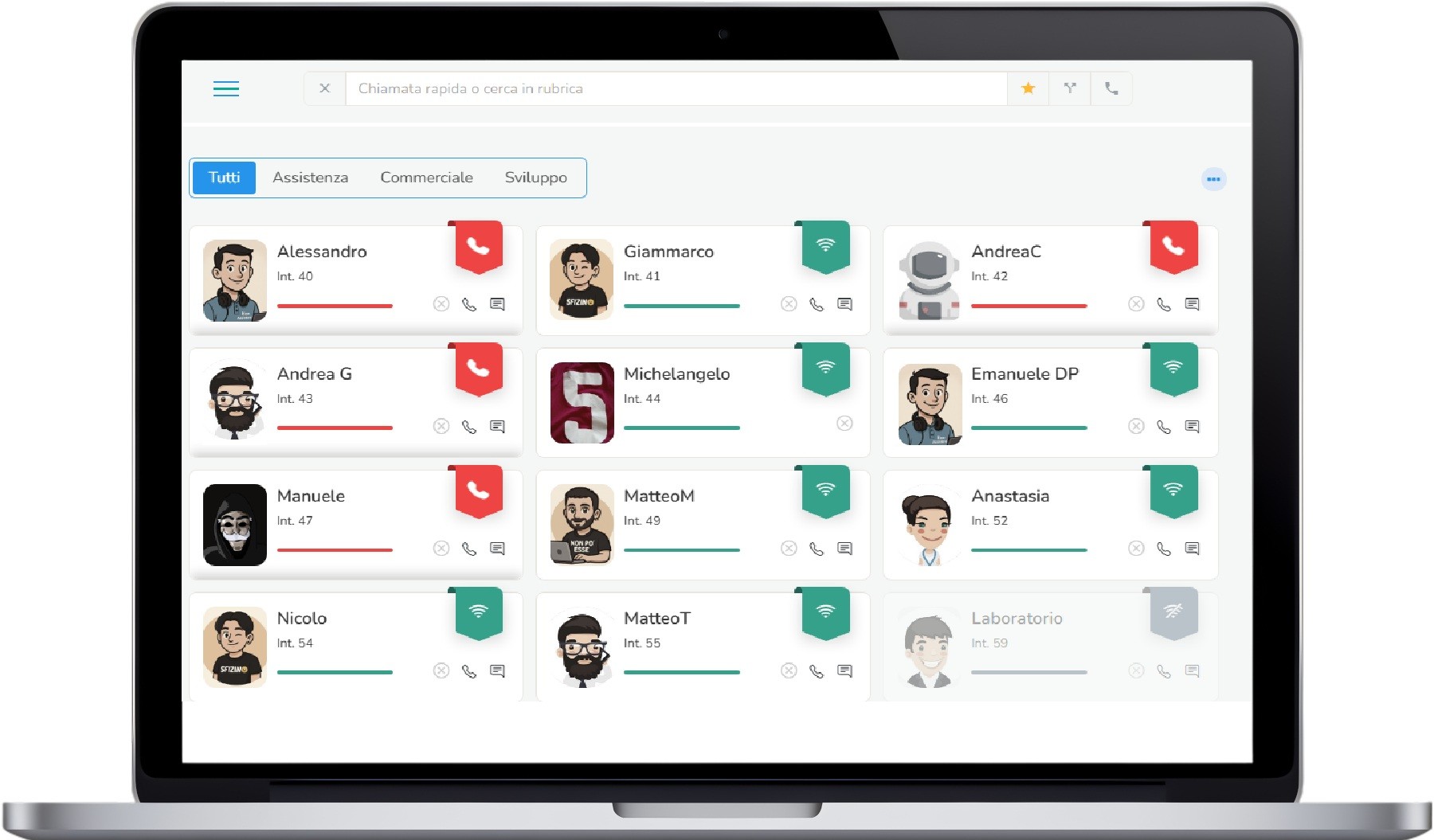 Centralino cloud NwPbx interfaccia semplice e intuitiva